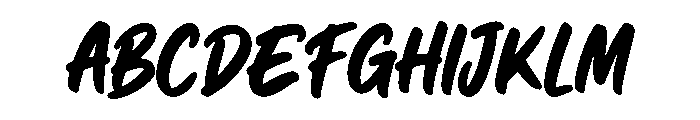 Summit Brush Font UPPERCASE