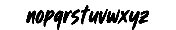 Summit Brush Font LOWERCASE