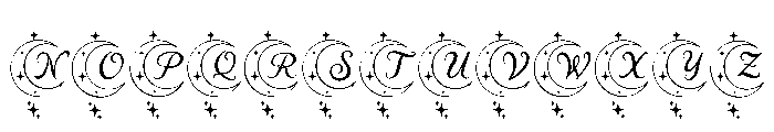 Sun And Moon Monogram Font LOWERCASE