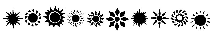 Sun Silhouette Font OTHER CHARS