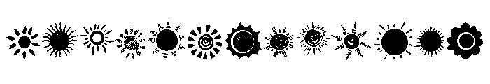 Sun Silhouette Font UPPERCASE