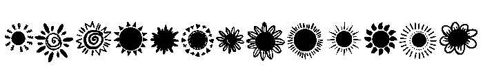 Sun Silhouette Font UPPERCASE