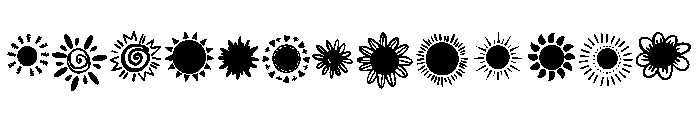 Sun Silhouette Font LOWERCASE