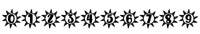 Sun summer monogram Font OTHER CHARS