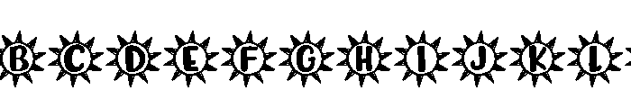 Sun summer monogram Font UPPERCASE