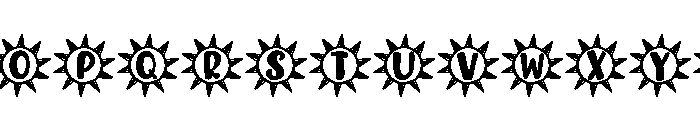 Sun summer monogram Font UPPERCASE