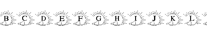 Sun tattoo Font UPPERCASE