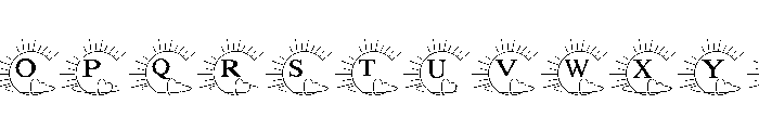 Sun tattoo Font LOWERCASE