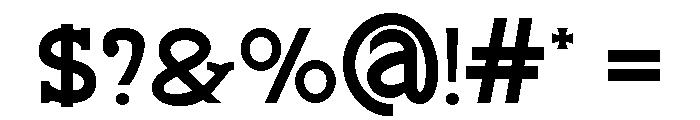 Sunbaked Regular Font OTHER CHARS