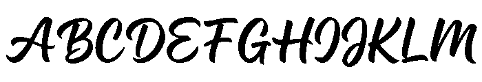 Sundary Beach Script Slant Font UPPERCASE