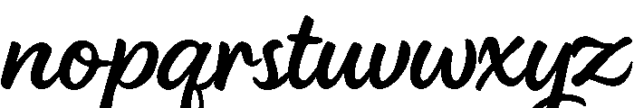 Sundary Beach Script Slant Font LOWERCASE