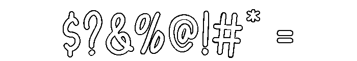 Sunday Chalks Outline Regular Font OTHER CHARS