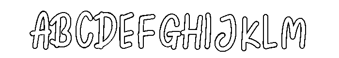Sunday Chalks Outline Regular Font UPPERCASE