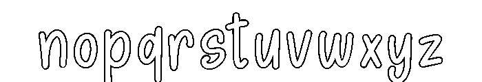 Sunday Chalks Outline Regular Font LOWERCASE