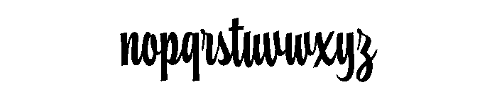 Sunday Chatt Font LOWERCASE