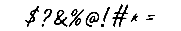 Sunday Ink Regular Font OTHER CHARS