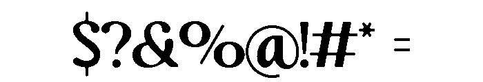 Sunday Monare Regular Font OTHER CHARS