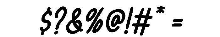 SundayChalksBoldSlant-Regular Font OTHER CHARS