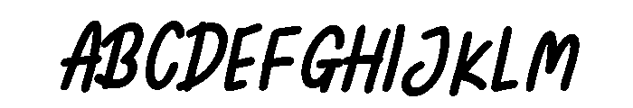 SundayChalksBoldSlant-Regular Font UPPERCASE