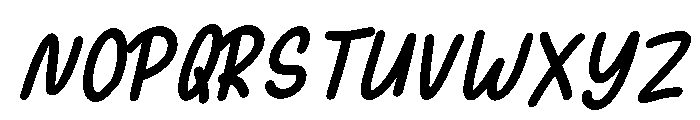 SundayChalksBoldSlant-Regular Font UPPERCASE