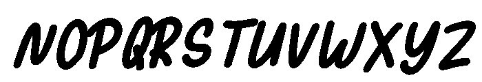 SundayChalksExtraBoldSlant-Rg Font UPPERCASE
