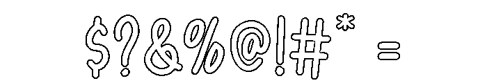 SundayChalksOutline-Regular Font OTHER CHARS