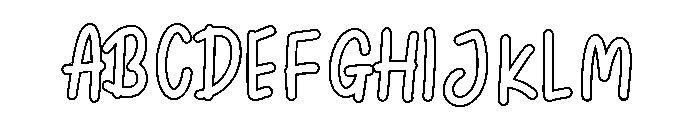 SundayChalksOutline-Regular Font UPPERCASE