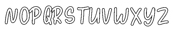 SundayChalksOutline-Regular Font UPPERCASE