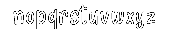 SundayChalksOutline-Regular Font LOWERCASE