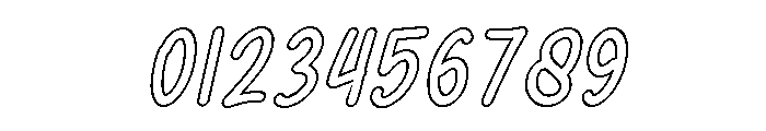 SundayChalksOutlineSlant-Reg Font OTHER CHARS