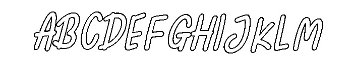 SundayChalksOutlineSlant-Reg Font UPPERCASE