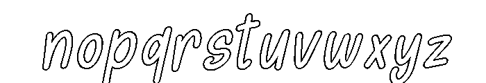 SundayChalksOutlineSlant-Reg Font LOWERCASE