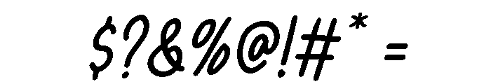 SundayChalksSlant-Regular Font OTHER CHARS