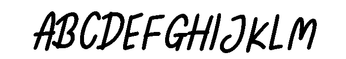 SundayChalksSlant-Regular Font UPPERCASE