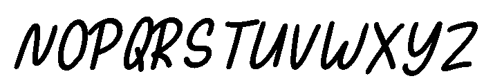 SundayChalksSlant-Regular Font UPPERCASE