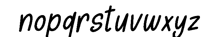SundayChalksSlant-Regular Font LOWERCASE