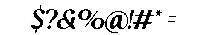 SundayMonare-Italic Font OTHER CHARS