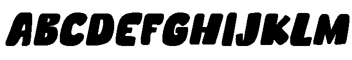 Sunkist Sunday Italic Font UPPERCASE
