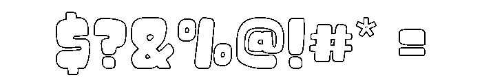 Sunkist Sunday Outline Font OTHER CHARS