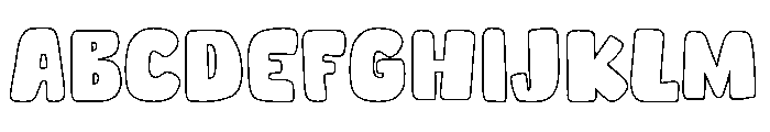 Sunkist Sunday Outline Font UPPERCASE