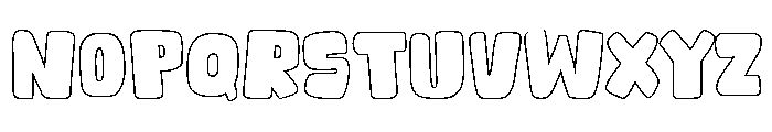 Sunkist Sunday Outline Font UPPERCASE