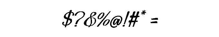Sunlight Slant Regular Font OTHER CHARS