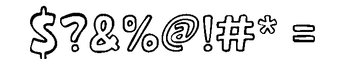 Sunny Gang Outline Regular Font OTHER CHARS
