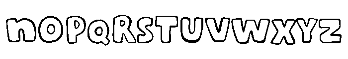 Sunny Gang Outline Regular Font LOWERCASE