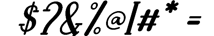 Sunny Scoops Italic Font OTHER CHARS
