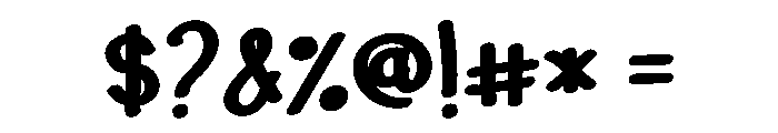 Sunny Squeeze Bold Font OTHER CHARS