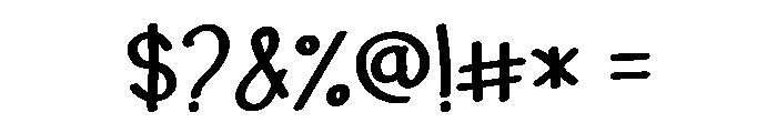 Sunny Squeeze Font OTHER CHARS