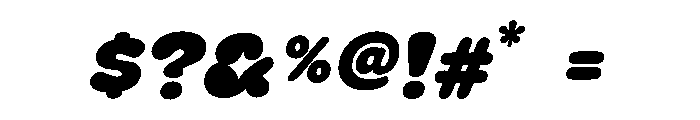 Sunny Star Italic Font OTHER CHARS