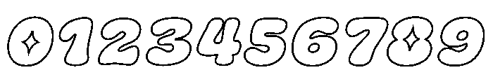 Sunny Star Outline Italic Font OTHER CHARS