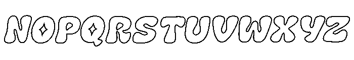 Sunny Star Outline Italic Font UPPERCASE